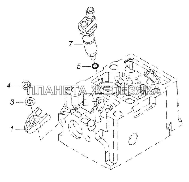 740.50-1112000 Установка форсунки КамАЗ-43261 (Евро-1, 2)
