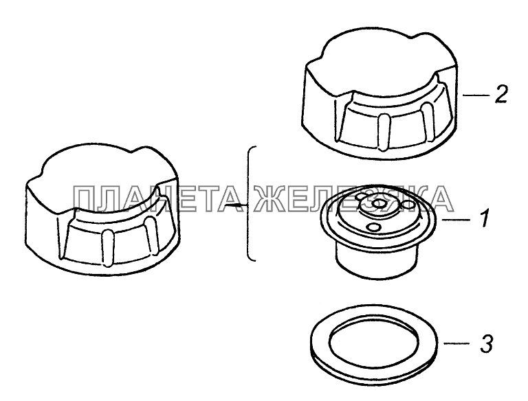 5320-1311060 Пробка расширительного бачка КамАЗ-43261 (Евро-1, 2)