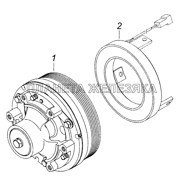 740.30-1317500-01 Муфта электромагнитная привода вентилятора КамАЗ-43261 (Евро-1, 2)