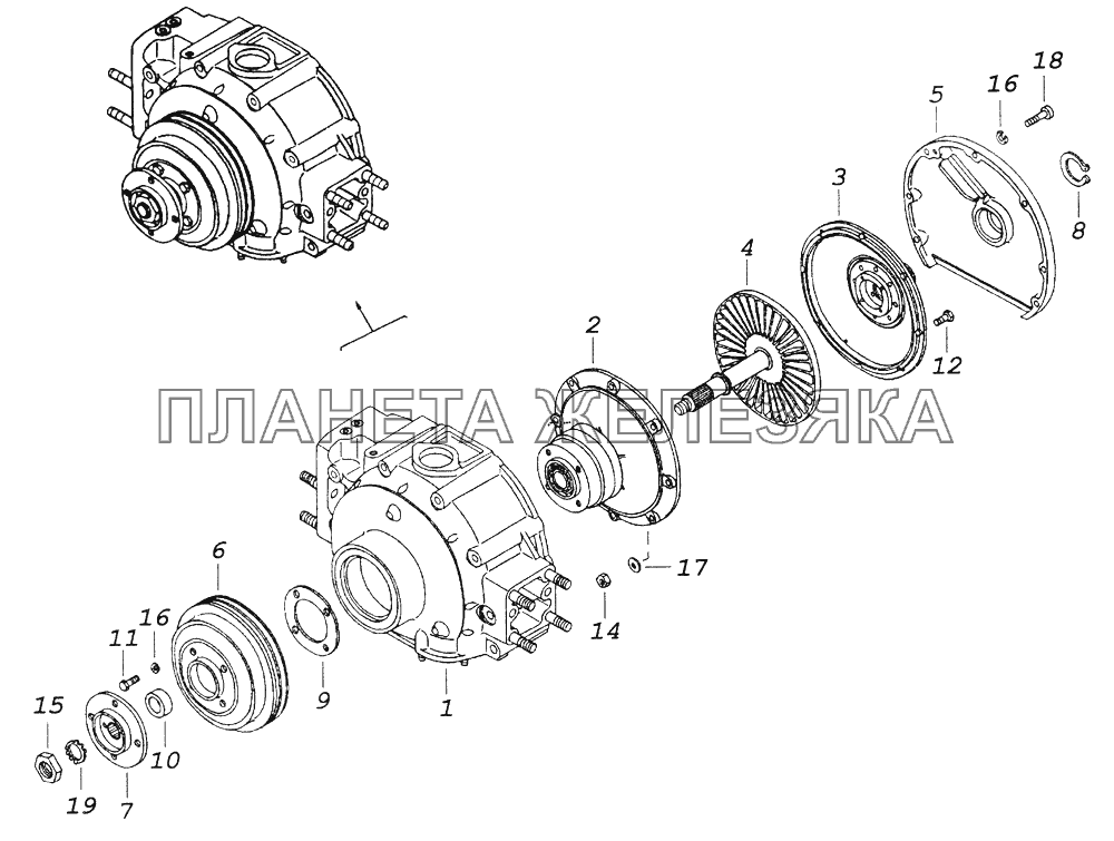 740.1318010 Гидромуфта КамАЗ-43261 (Евро-1, 2)