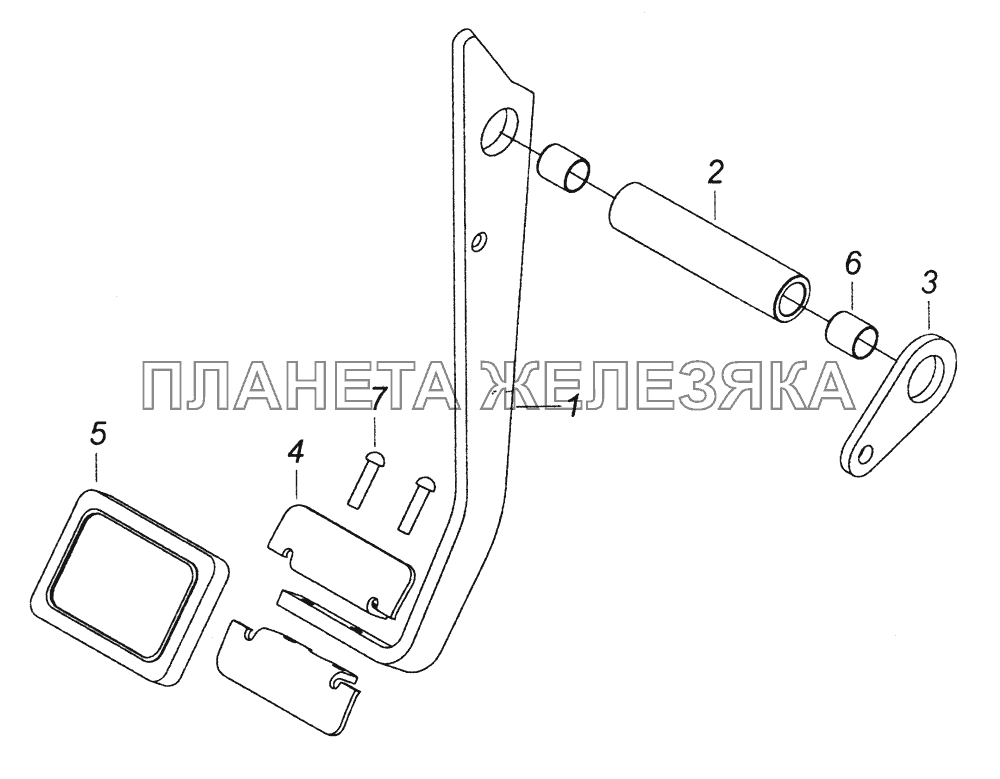 5320-1602010 Педаль сцепления КамАЗ-43261 (Евро-1, 2)