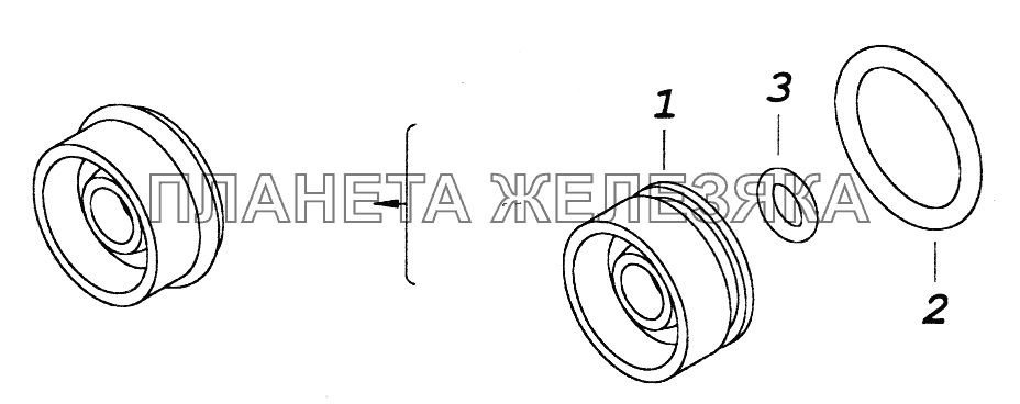 5320-1609556 Уплотнение поршня выключения сцепления КамАЗ-43261 (Евро-1, 2)