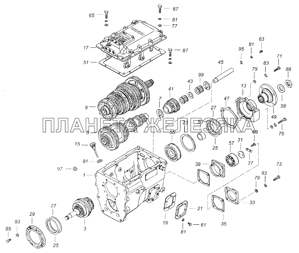 152.1700156 Коробка передач КамАЗ-43261 (Евро-1, 2)