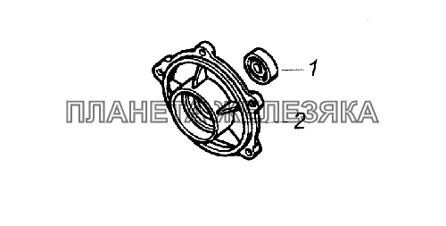 740.1029175 Корпус заднего подшипника КамАЗ-43261 (Евро-1, 2)