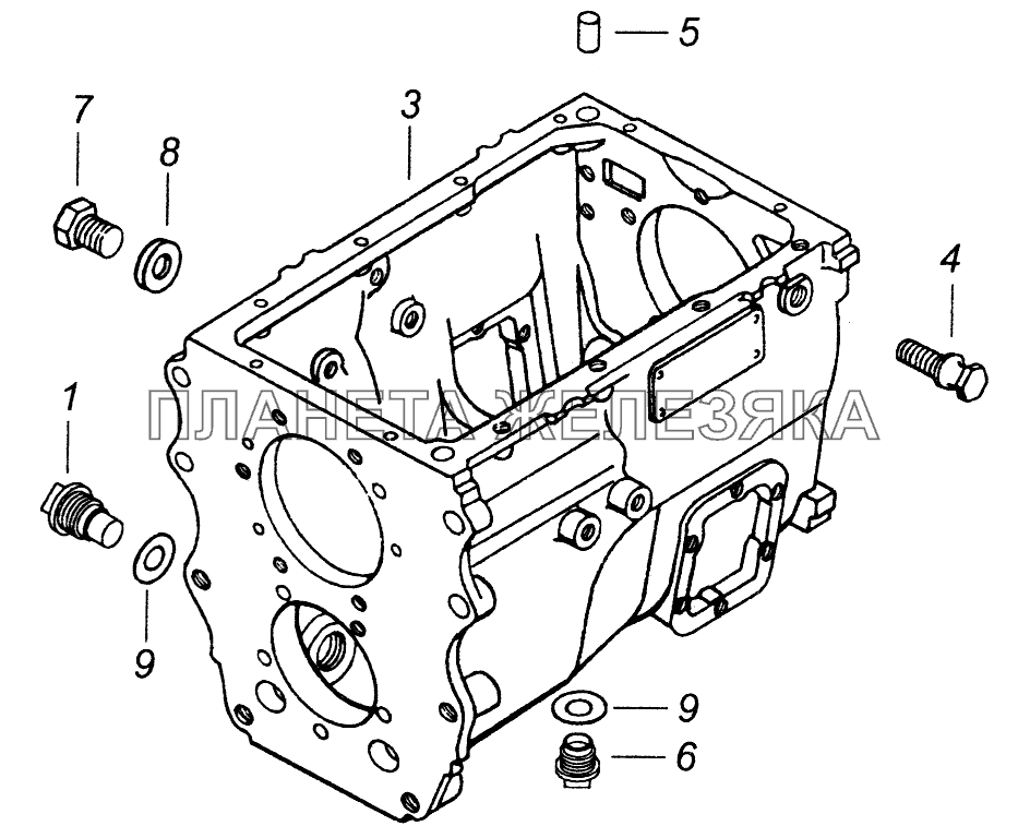 14.1701010 Картер коробки передач КамАЗ-43261 (Евро-1, 2)