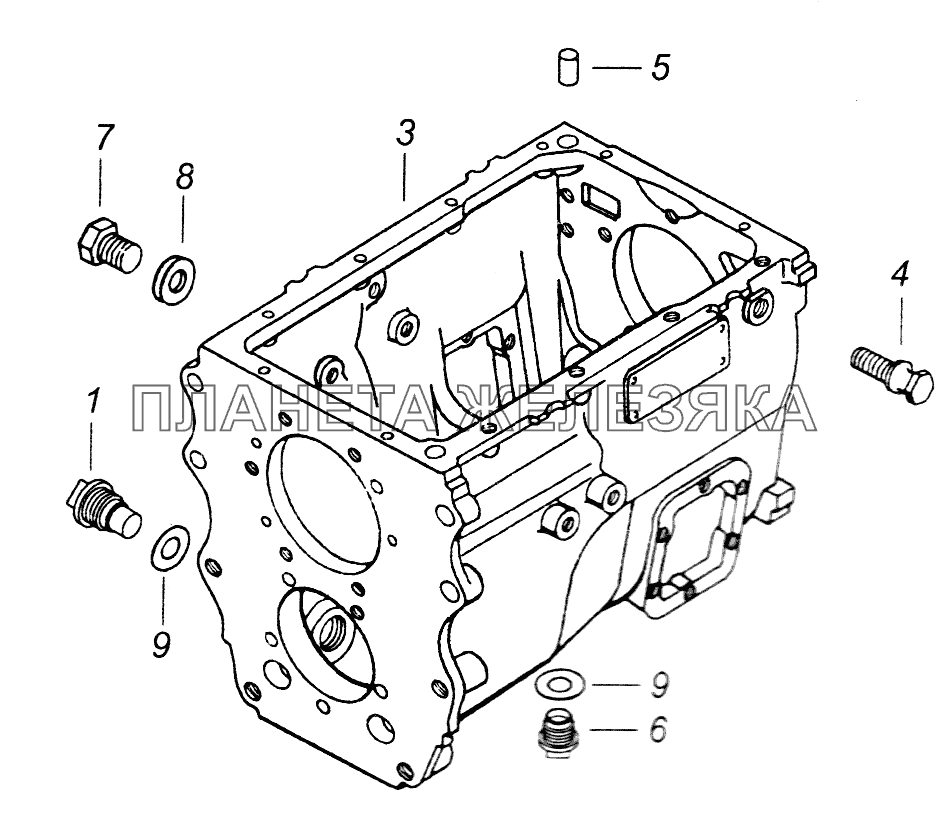 154.1701010 Картер коробки передач КамАЗ-43261 (Евро-1, 2)