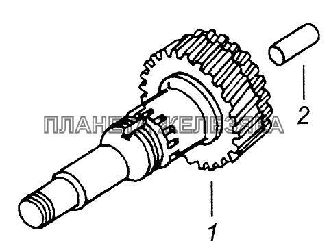 152.1701027 Вал первичный с втулкой КамАЗ-43261 (Евро-1, 2)