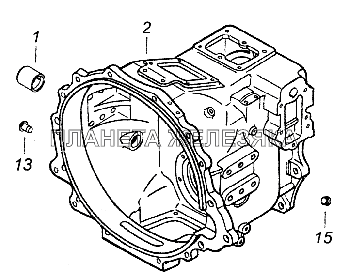 15.1770030 Картер делителя передач с втулками КамАЗ-43261 (Евро-1, 2)