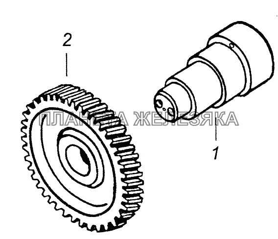 15.1770210-01 Вал промежуточный делителя передач КамАЗ-43261 (Евро-1, 2)