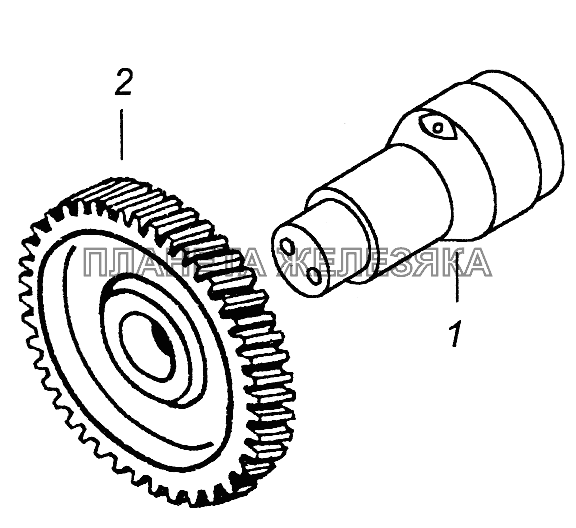 154.1770210 Вал промежуточный делителя передач КамАЗ-43261 (Евро-1, 2)