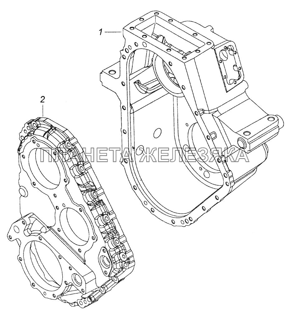 65111-1802010 Картер раздаточной коробки КамАЗ-43261 (Евро-1, 2)