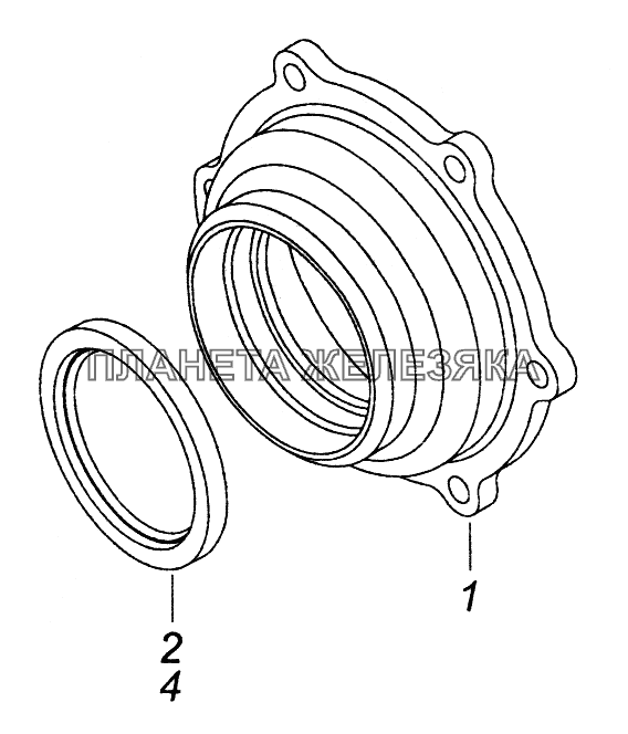 4310-1802027 Крышка переднего подшипника первичного вала КамАЗ-43261 (Евро-1, 2)