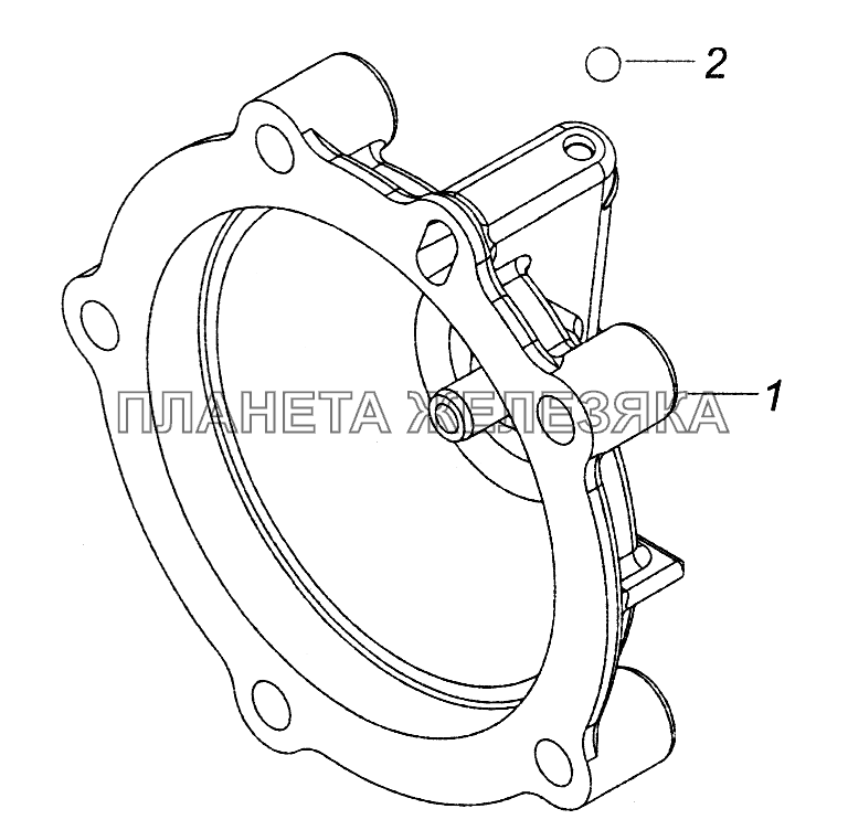 65111-1802104-10 Крышка заднего подшипника промежуточного вала КамАЗ-43261 (Евро-1, 2)