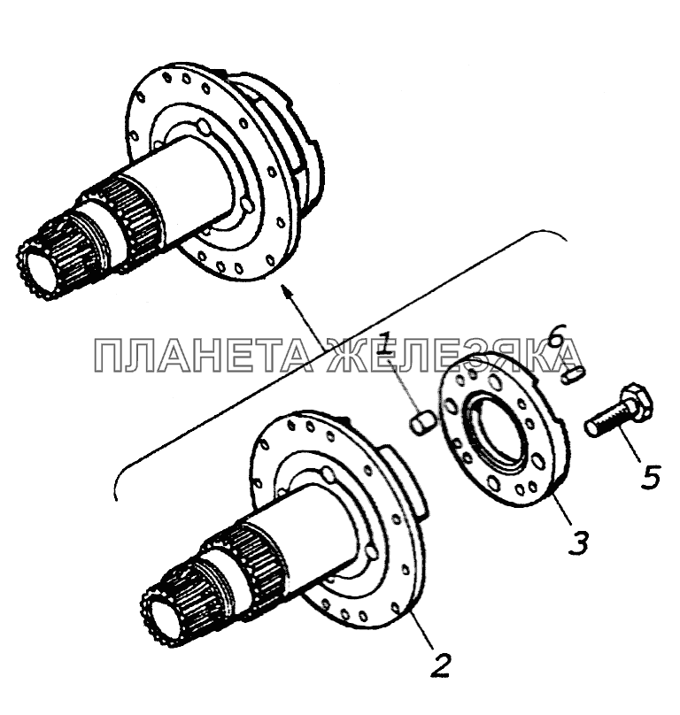 43114-1802160 Обойма дифференциала раздаточной коробки КамАЗ-43261 (Евро-1, 2)