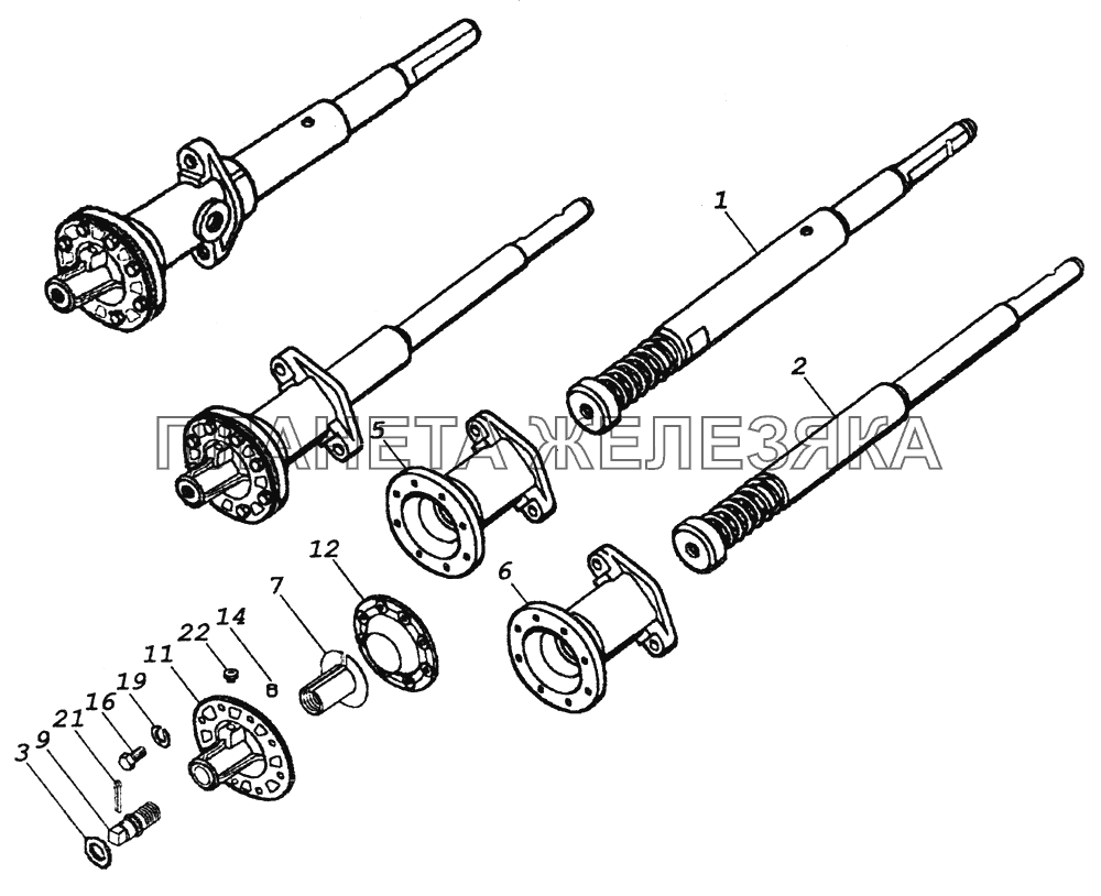 43114-1803010 Механизм включения низшей передачи КамАЗ-43261 (Евро-1, 2)