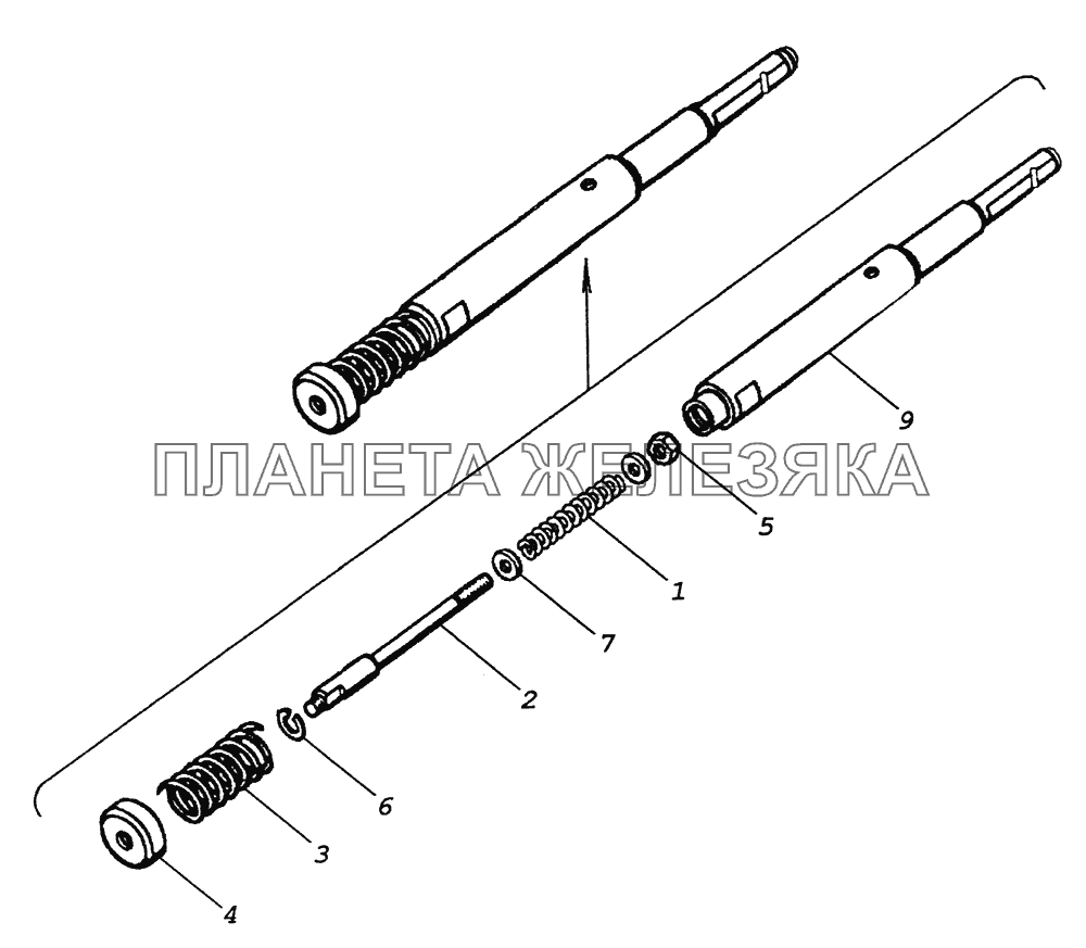 4310-1803022-10 Шток включения низшей передачи КамАЗ-43261 (Евро-1, 2)