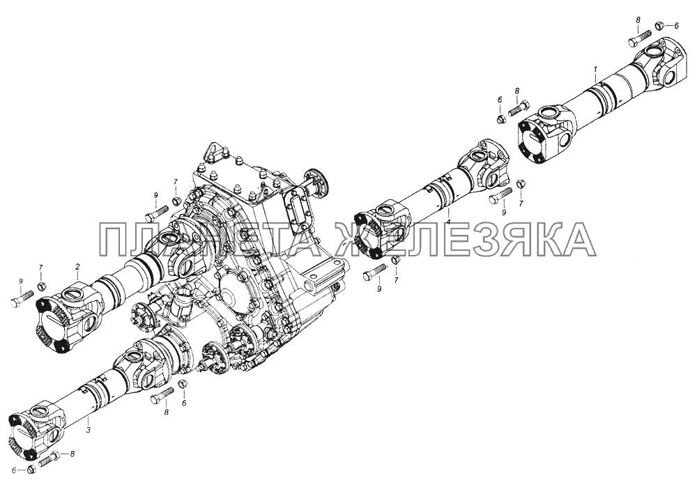 43118-2200001-31 Установка карданных валов КамАЗ-43261 (Евро-1, 2)