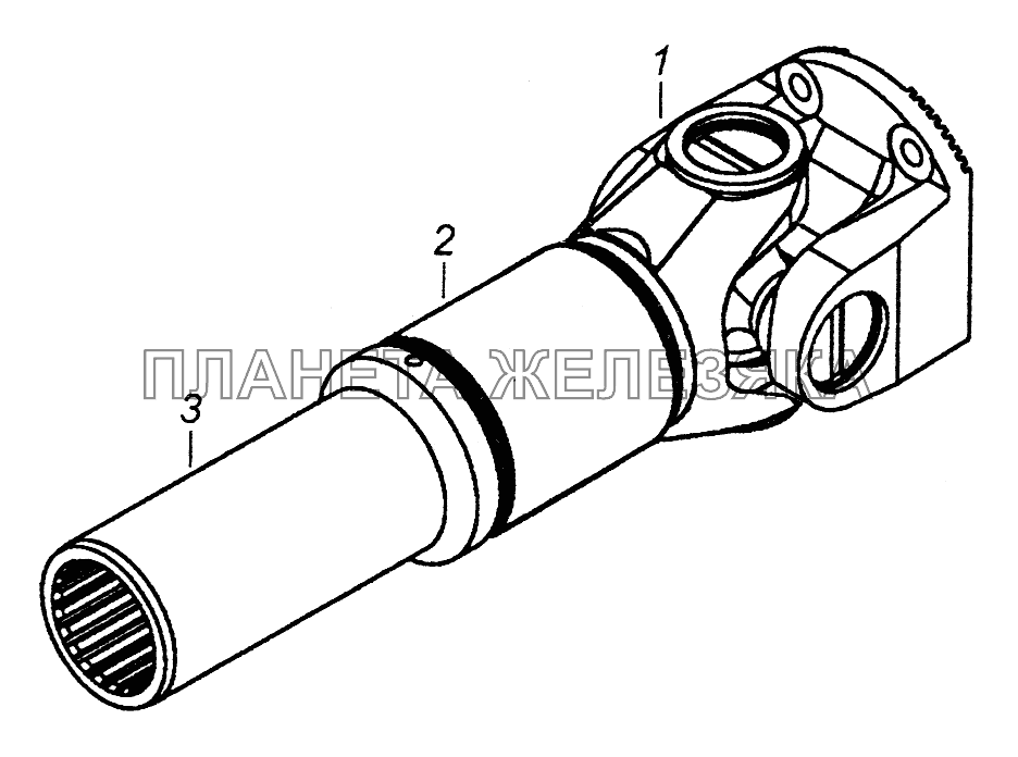 53205-2201017-10 Вал карданный с шарниром КамАЗ-43261 (Евро-1, 2)