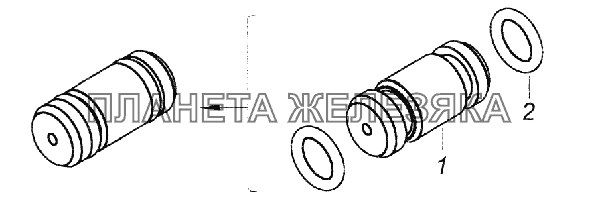 740.1003035 Втулка с кольцами КамАЗ-43261 (Евро-1, 2)