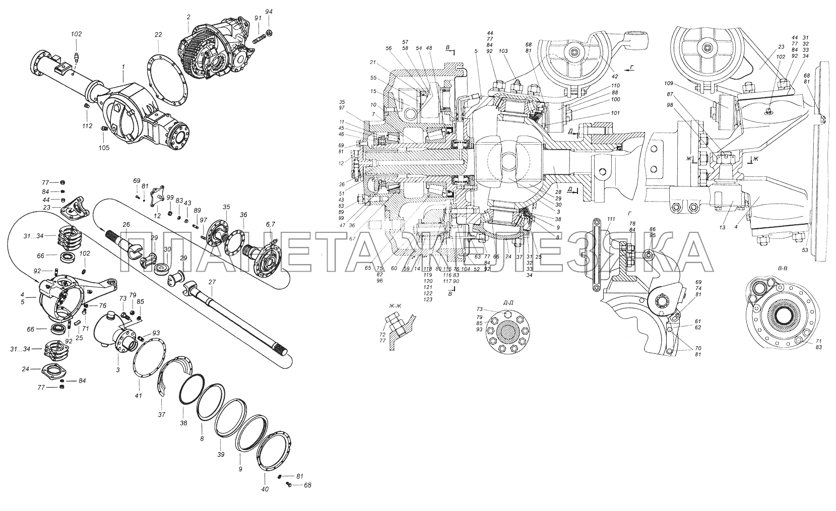 43114-2300022-10 Мост передний КамАЗ-43261 (Евро-1, 2)