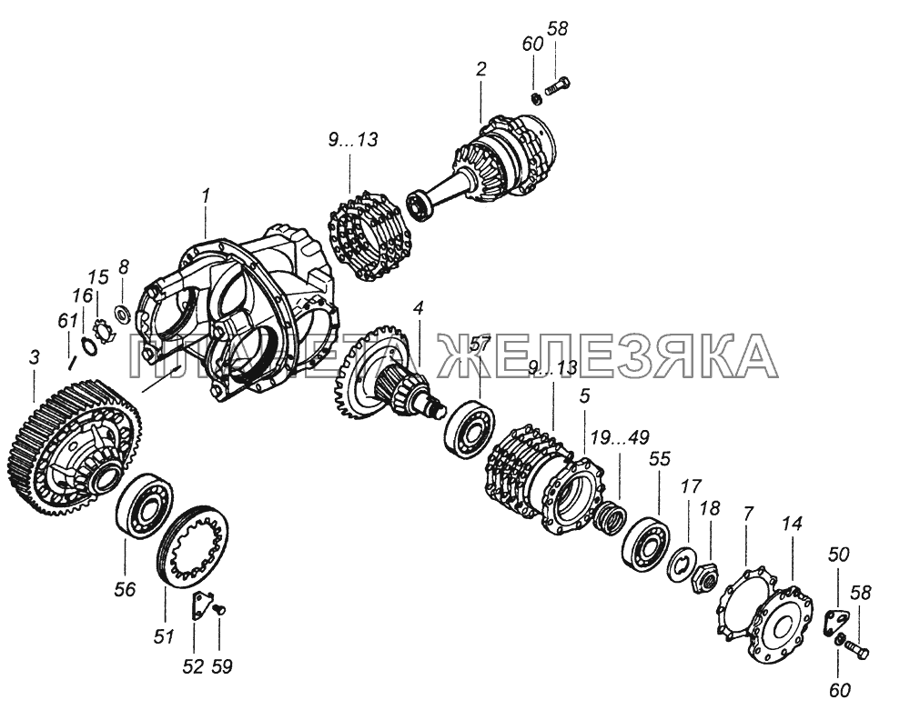 43118-2302010-10 Передача главная переднего моста КамАЗ-43261 (Евро-1, 2)