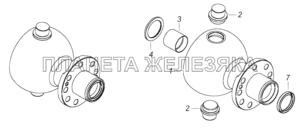 4310-2304012 Опора шаровая поворотного кулака КамАЗ-43261 (Евро-1, 2)