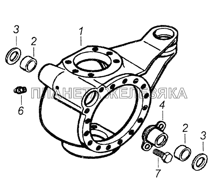 4310-2304029 Корпус поворотного кулака правый КамАЗ-43261 (Евро-1, 2)