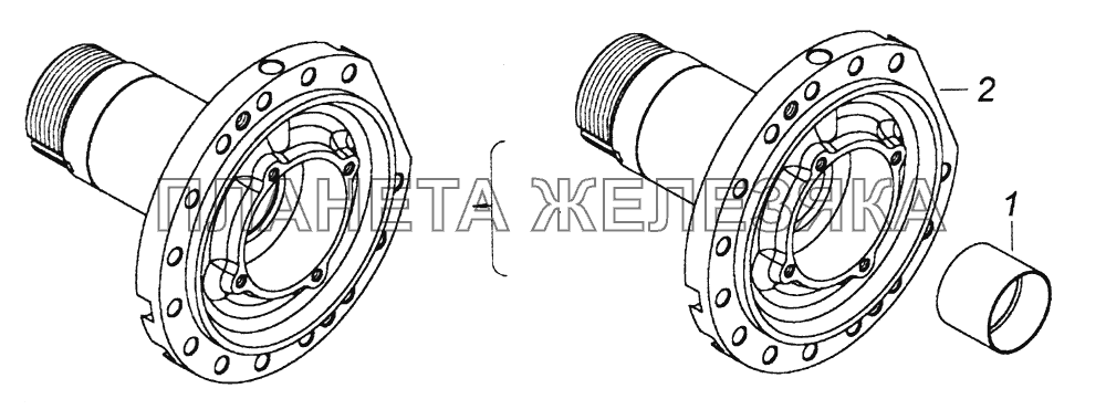 43114-2304079 Цапфа поворотного кулака КамАЗ-43261 (Евро-1, 2)