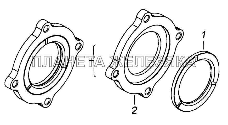 4310-2304128 Кольцо упорное кулака шарнира полуоси КамАЗ-43261 (Евро-1, 2)