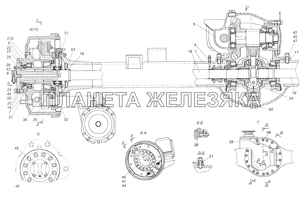 4350-2400021-10 Мост задний КамАЗ-43261 (Евро-1, 2)