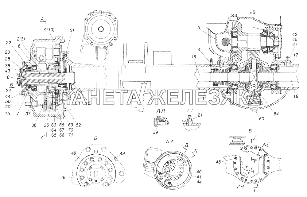 43114-2400022-10 Мост задний КамАЗ-43261 (Евро-1, 2)