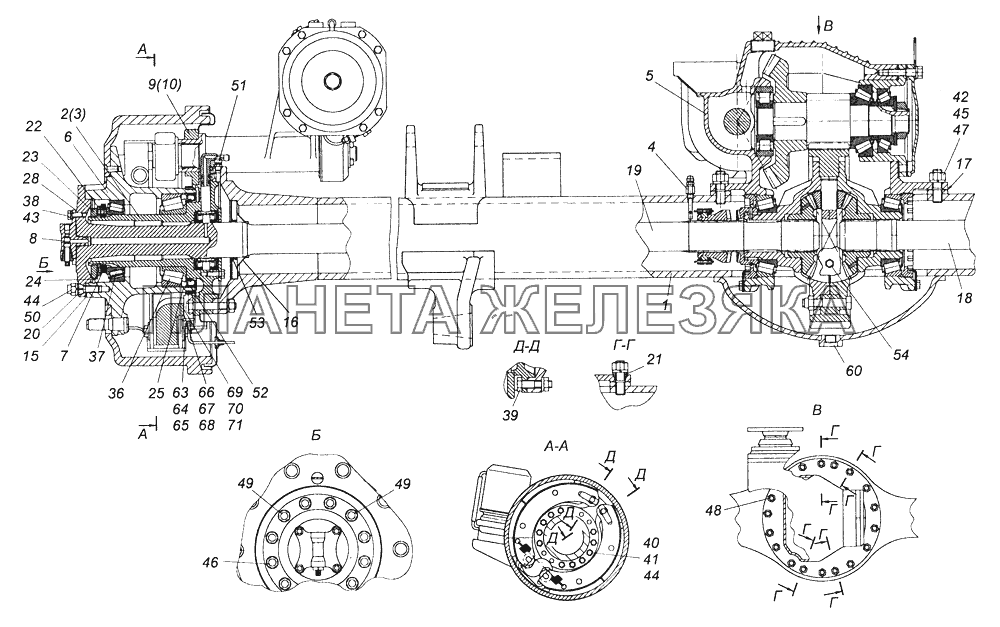 43118-2400025-10 Мост задний КамАЗ-43261 (Евро-1, 2)