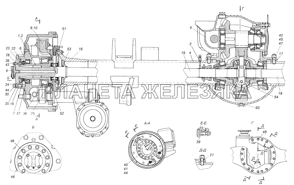 43114-2500021-10 Мост средний КамАЗ-43261 (Евро-1, 2)