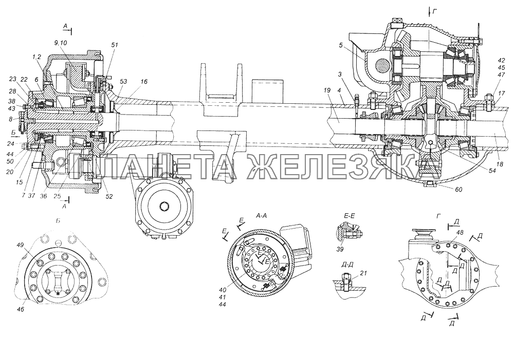 43118-2500021-10 Мост средний КамАЗ-43261 (Евро-1, 2)