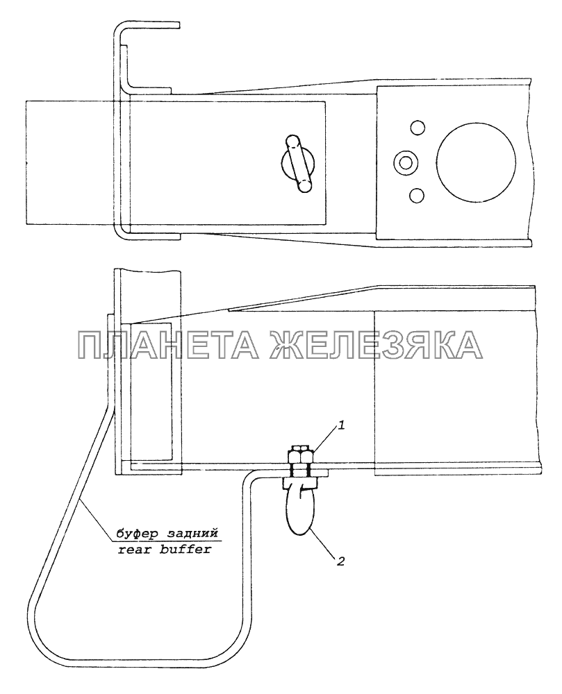 4326-2707003 Установка рым-болтов КамАЗ-43261 (Евро-1, 2)