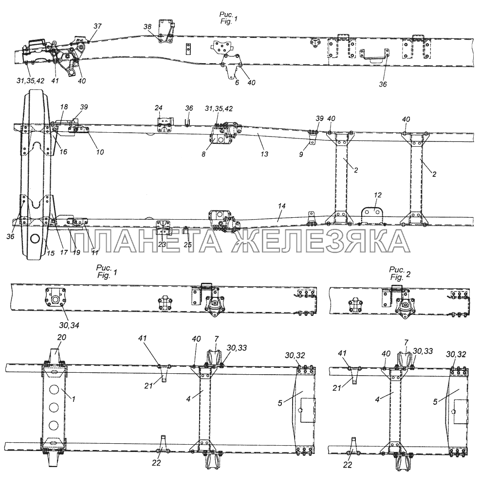 4326-2800010 Рама КамАЗ-43261 (Евро-1, 2)