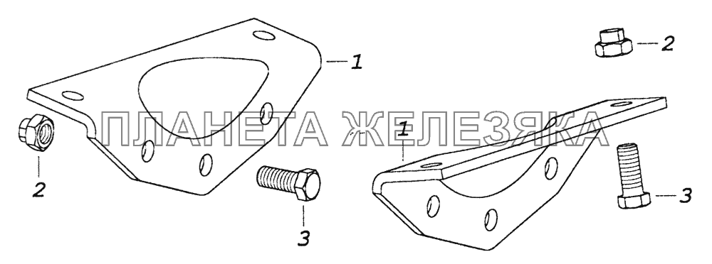 5320-2800016 Установка кронштейнов КамАЗ-43261 (Евро-1, 2)