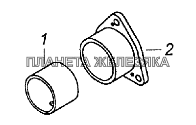 7482.1006036 Корпус подшипника распределительного вала с втулкой КамАЗ-43261 (Евро-1, 2)