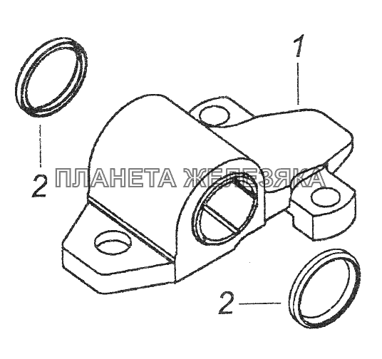 43114-2902018 Ушко с втулкой и манжетами КамАЗ-43261 (Евро-1, 2)