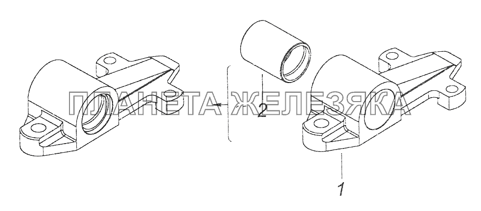 5360-2912020-20 Ушко с втулкой КамАЗ-43261 (Евро-1, 2)