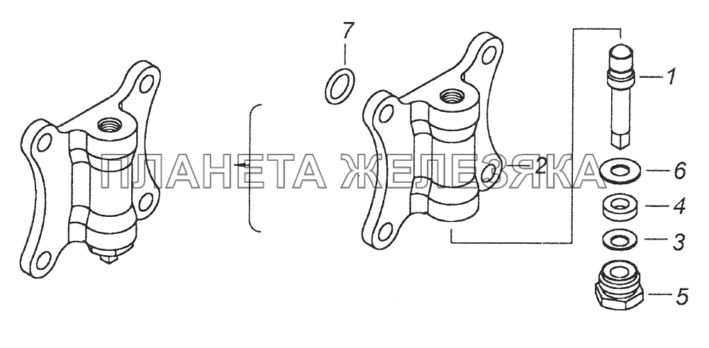 4310-3124110 Кран запора воздуха системы накачки шин КамАЗ-43261 (Евро-1, 2)