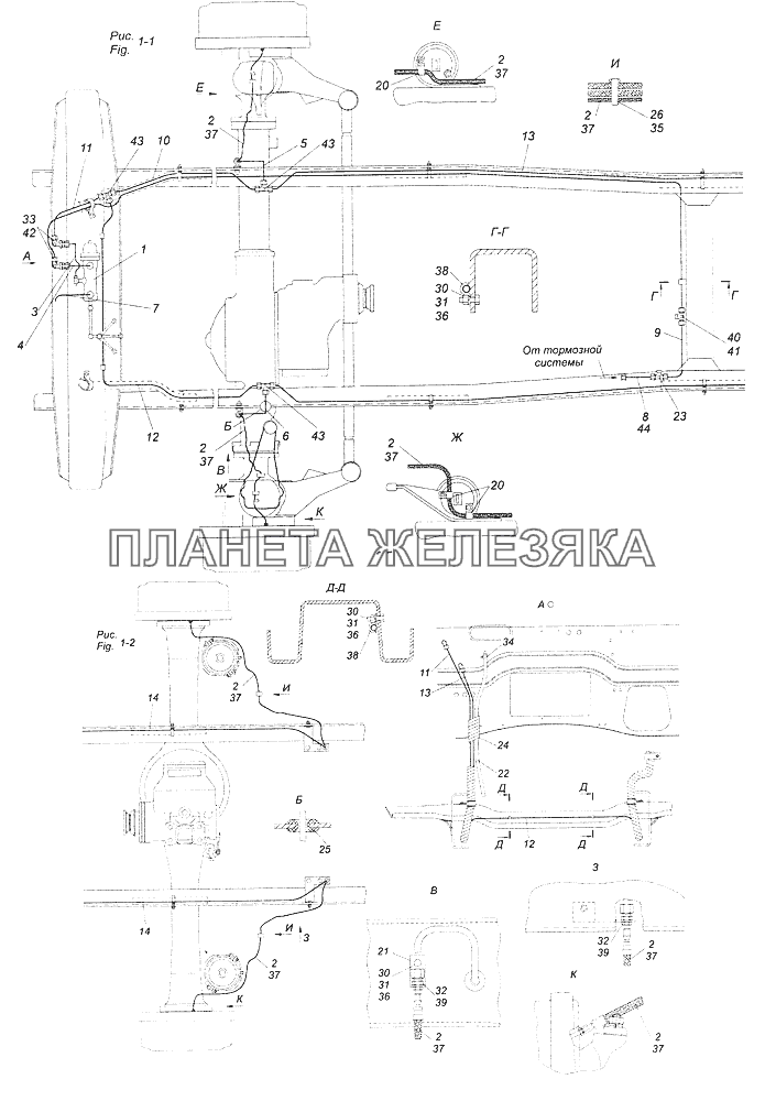 43501-3125005 Установка системы накачки шин КамАЗ-43261 (Евро-1, 2)