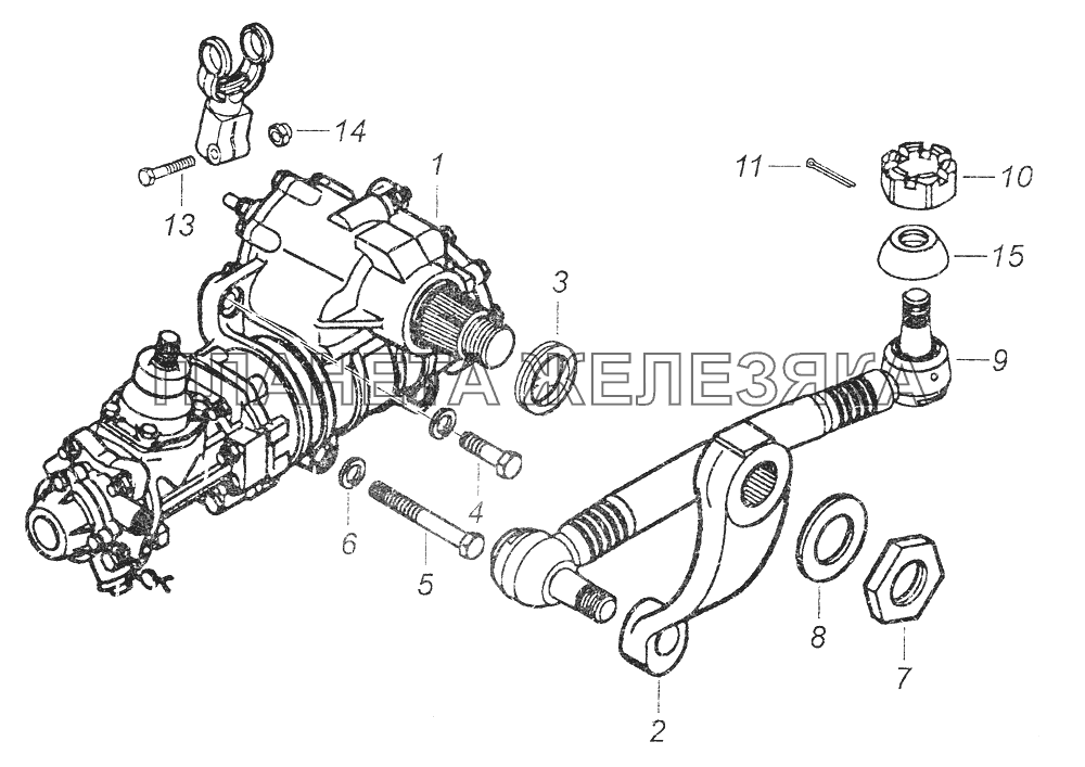 4310-3400012 Установка рулевого механизма КамАЗ-43261 (Евро-1, 2)