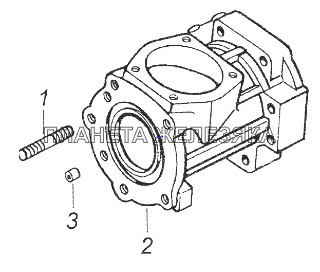 4310-3401716 Корпус углового редуктора механизма рулевого управления КамАЗ-43261 (Евро-1, 2)