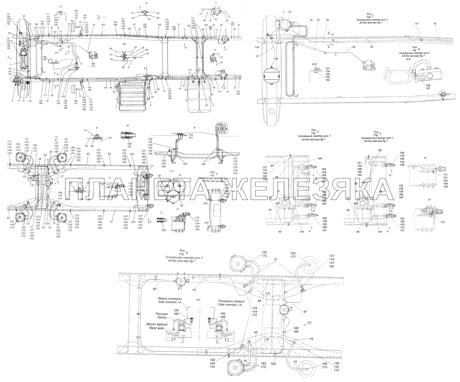 43114-3500006-74 Установка пневмотормозов КамАЗ-43261 (Евро-1, 2)