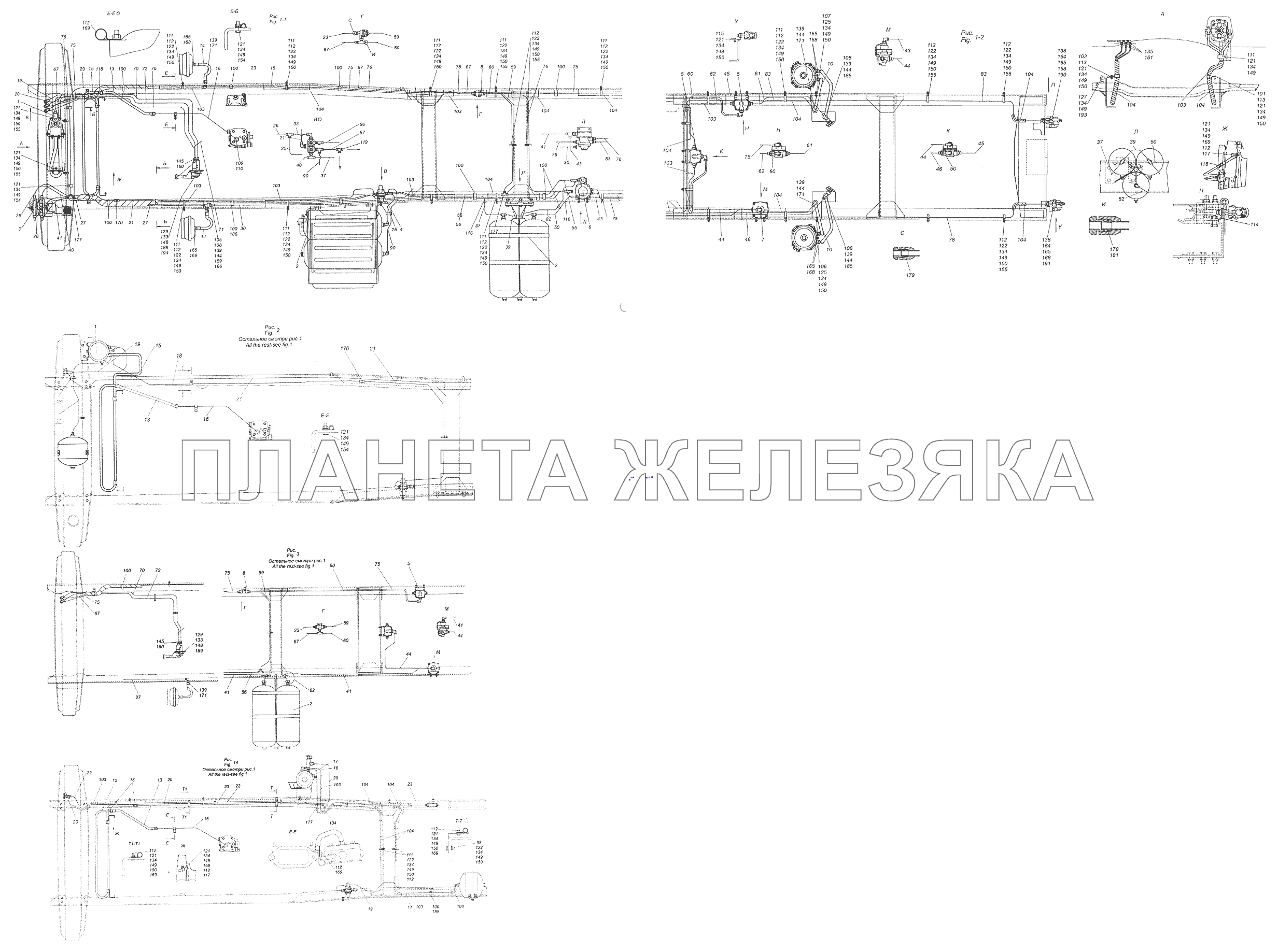 4326-3500006-71 Установка пневмотормозов КамАЗ-43261 (Евро-1, 2)