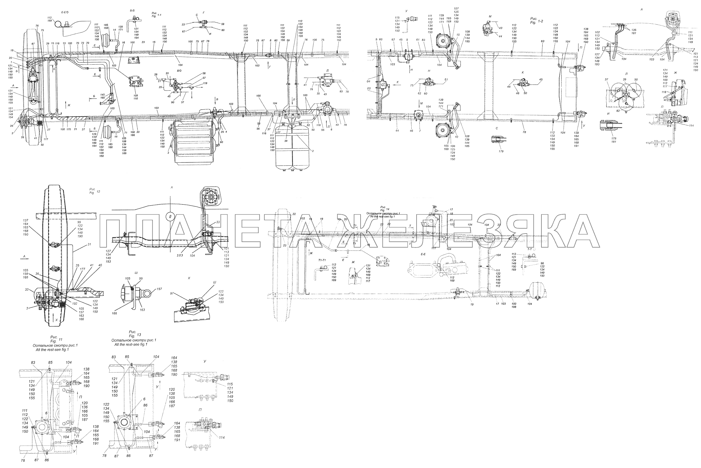 4326-3500006-86 Установка пневмотормозов КамАЗ-43261 (Евро-1, 2)