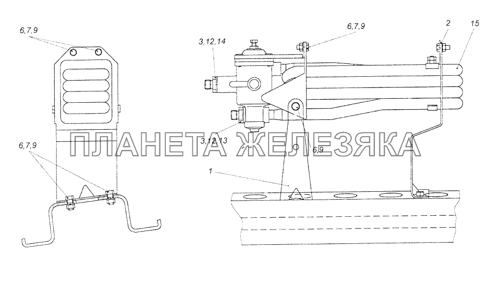 5320-3500011-10 Установка блока подготовки воздуха КамАЗ-43261 (Евро-1, 2)