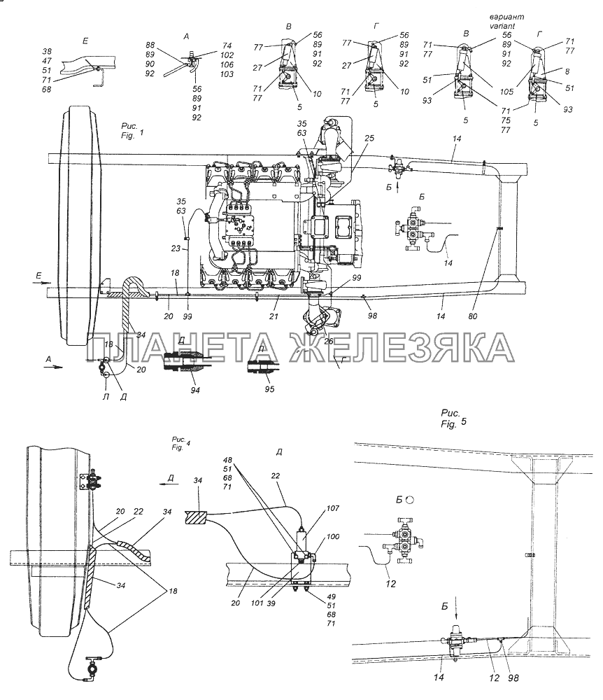 43101-3500070 Тормоз вспомогательный и его привод КамАЗ-43261 (Евро-1, 2)