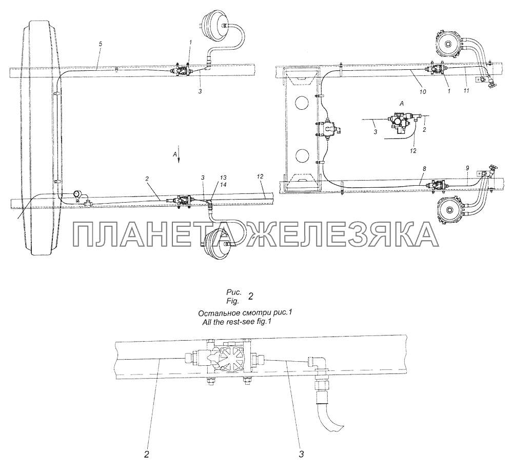 4326-3506042-41 Установка пневмоуправления системой АБС КамАЗ-43261 (Евро-1, 2)